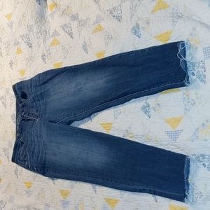 Maurices size 12 button fly skinny jean with distressed hem